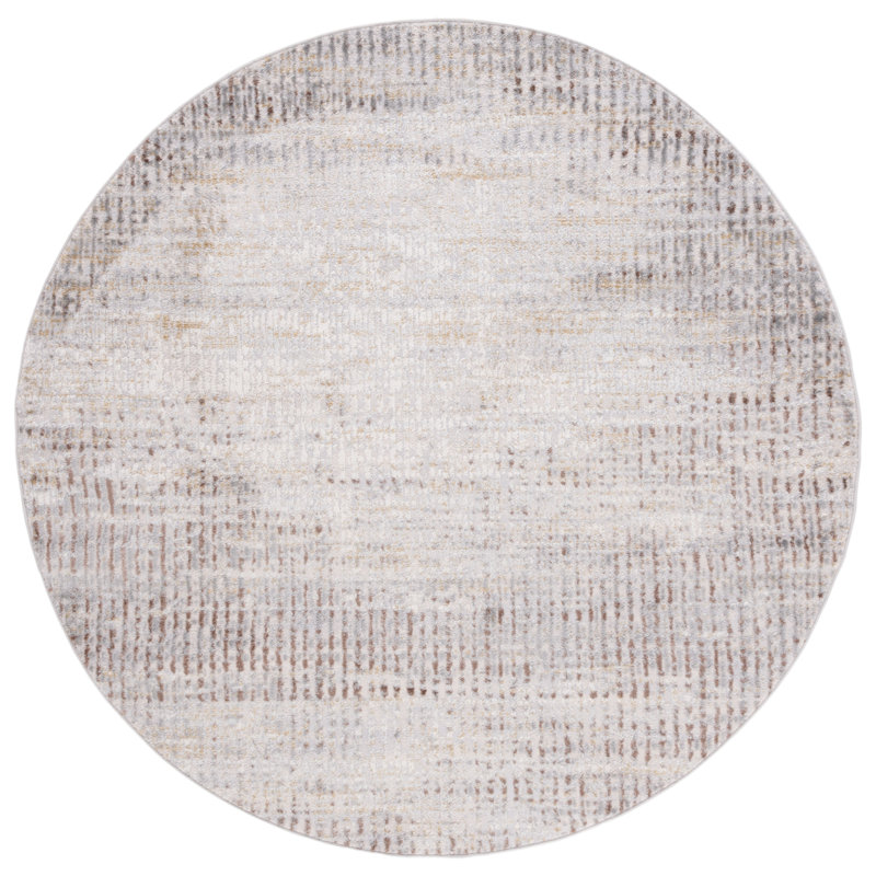 Tapis beige / brun Palma 356, Rond 6 pi 7 po