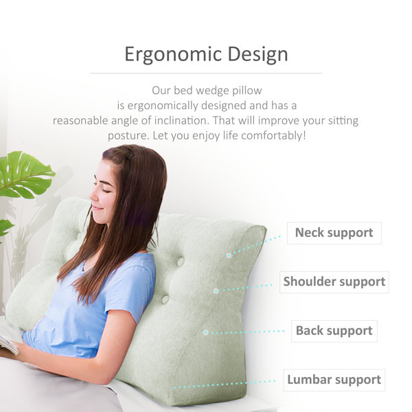 Polyester Backrest Pillow Cover & Insert Wendes Kem Size: King