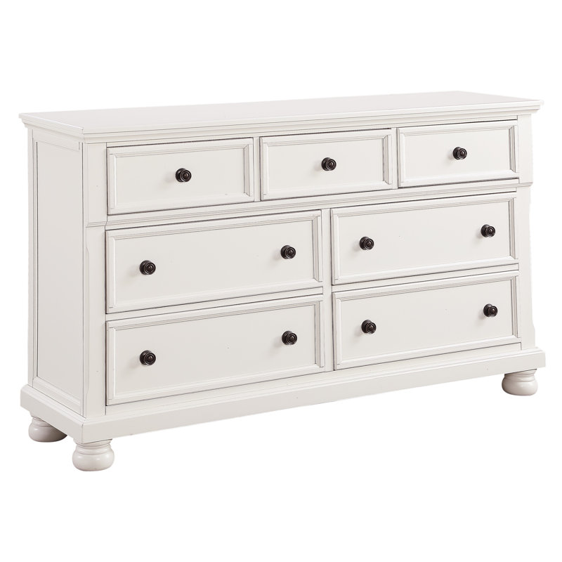 Commode 7 tiroirs Brock, Blanc