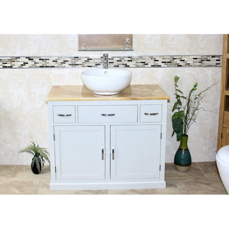 Robinett 1000mm Single Bathroom Vanity with Basin, Onyx, Grey