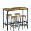 Table avec tabourets, table de cuisine 4 chaises, ensemble de table de bar à hauteur de comptoir et chaises 5 pièces