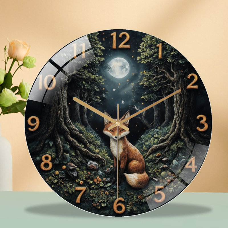 Horloge murale avec horloge murale en verre 12 po