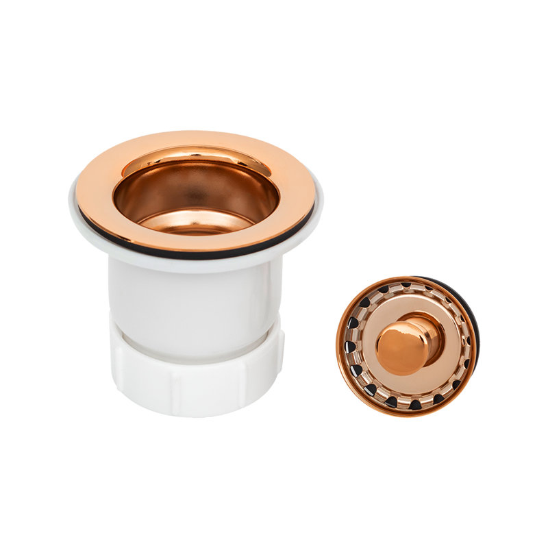 Drain de panier 2 ", Blanc / Cuivre
