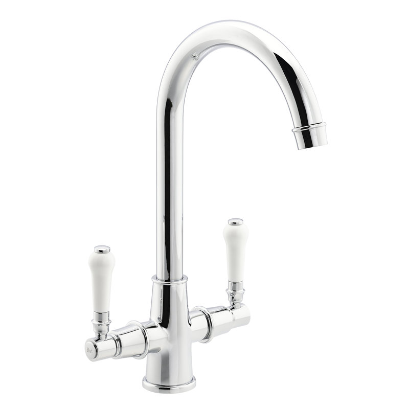 Abode Keswick Traditional Dual Handle Monobloc Tap, Chrome
