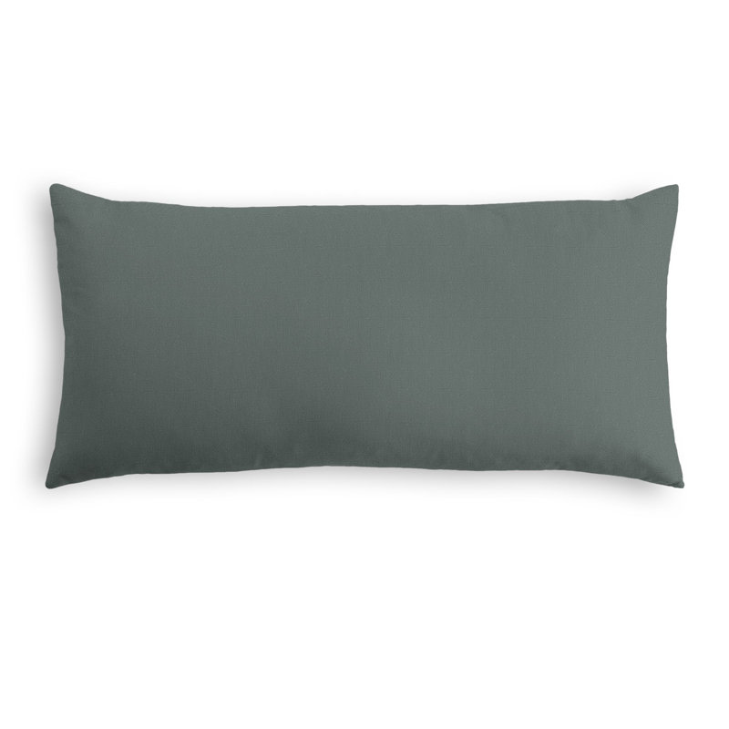 Feather Reversible Throw Pillow, 12" x 18", Charcoal