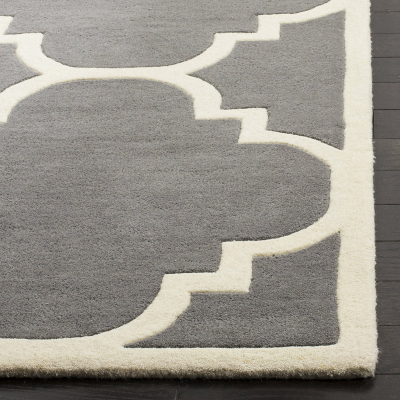 Carolene Hand Tufted Wool Geometric Rug, Square 8'9"