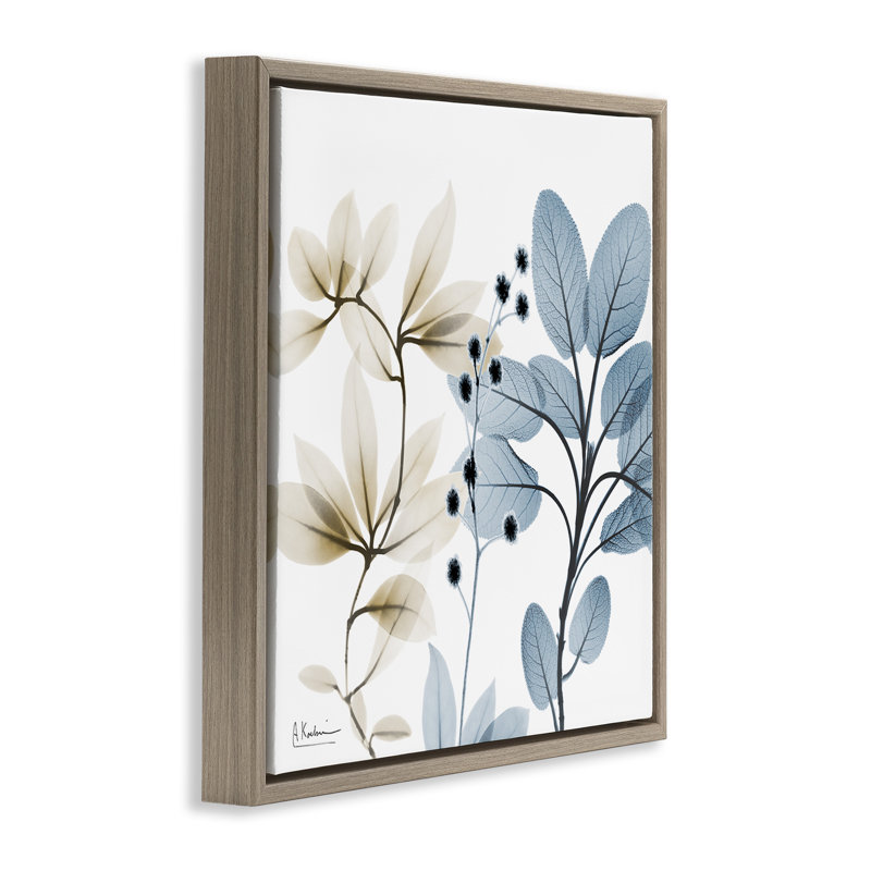 Branches d'herbes modernes, Cadre flottant orme Montalcino, H 18 po x l 18 po