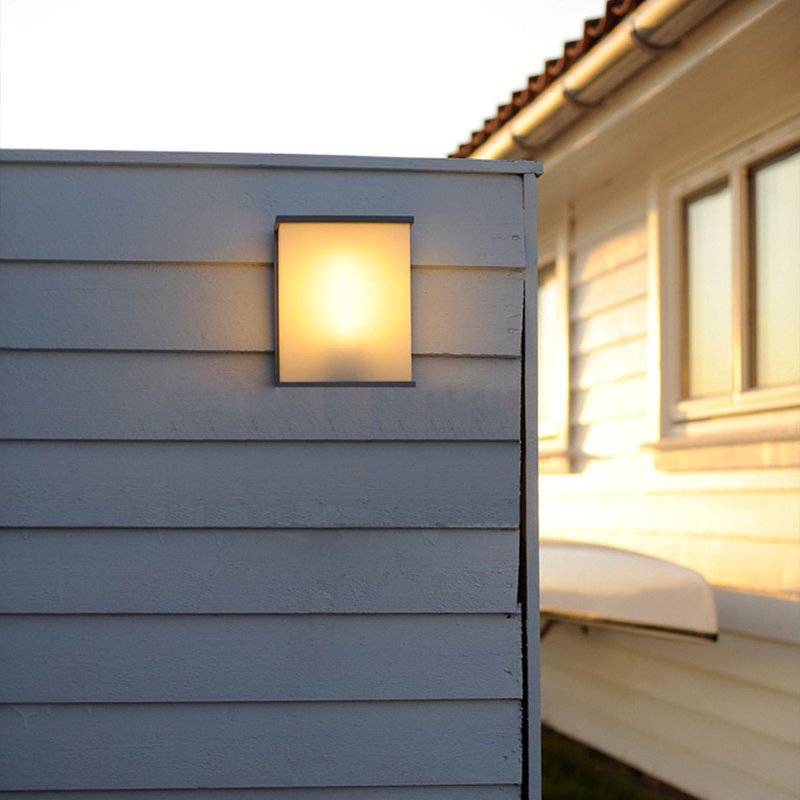 Cymbeline Dark Grey 1-Bulb 25cm H Outdoor Flush Mount