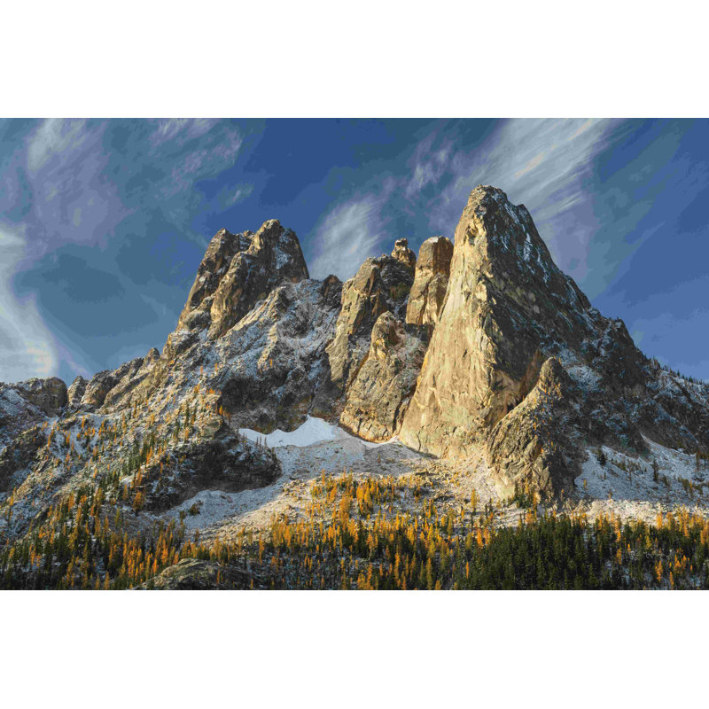 Liberty Bell Mountain II par Alan Majchrowicz - photographie sur toile tendue, H 8 po x l 12 po, Non, Papier avec cadre doré