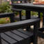 Ensemble de salle à manger d'extérieur en PEHD 7 pièces pour 6 personnes - Table de patio et chaises toutes saisons avec trou pour parasol 2 "-1134630818