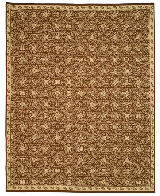 Tapis à motif floral Pinwheel, Rectangle 3 pi 9 po x 5 pi 11 po