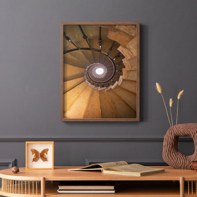 Spiraling II Framed Print - Solid Wood