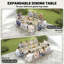 Outsunny Extending Garden Table for 8-10 154/214 x 85 x 75 cm Light Grey