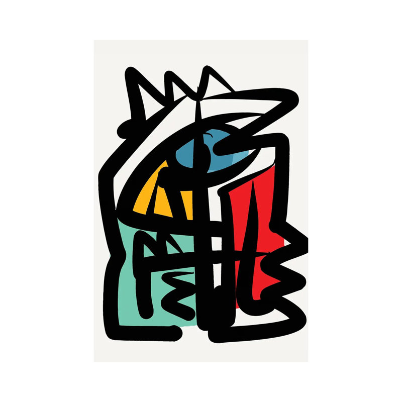Abstract Lines Portrait by Emmanuel Signorino - No Frame Print on Plastic / Acrylic, 101.6 cm H x 66.04 cm W x 3.175 cm D