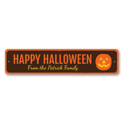 Plaque en aluminium Jack-O-Lantern