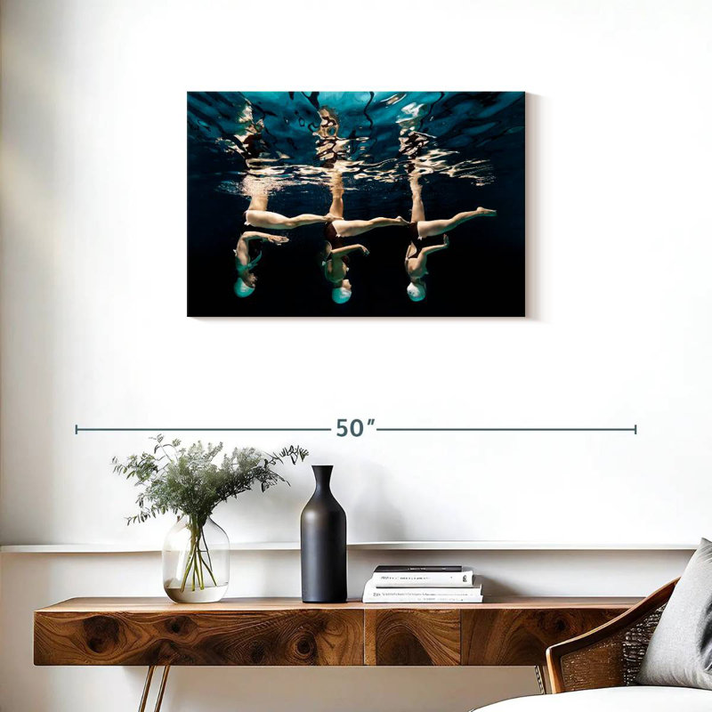 Sireci Flipped Synchronized Swimmers, 20" H x 30" W