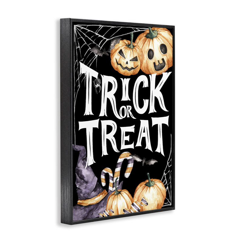 Trick Or Traite Creepy Traditions, estampe numérique, conception de Kim Allen, H 18 po x l 12 po, Noir