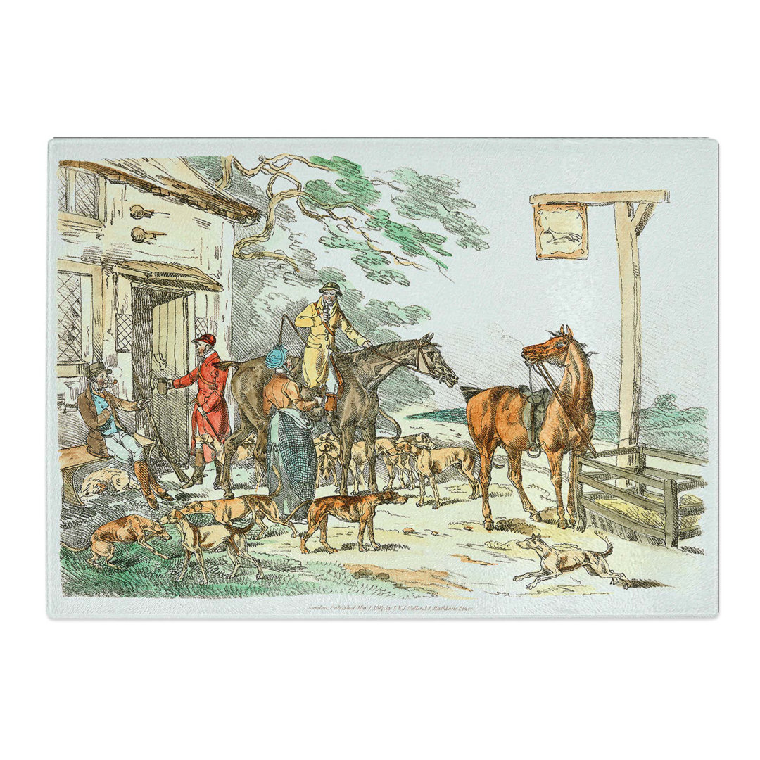 Tempered Glass Before the Hunt by Henry Alken Chopping Board