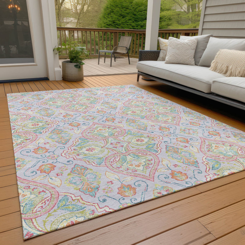 Machine Washable Indoor/Outdoor Husby ACN2207 Bohemian Rug, Rectangle 2'6" x 3'10"