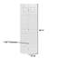 Porte pliante double en panneau de fibres à densité moyenne à finition panneau de chêne blanc 48 po x 84 po-126021982