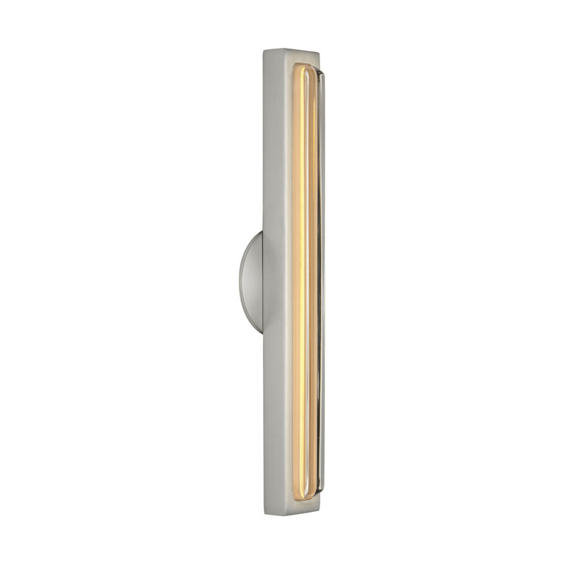 Bloccare 1 - Light LED Vanity Light, 12.9" H x 1.5" W x 1.4" D, Satin Nickel