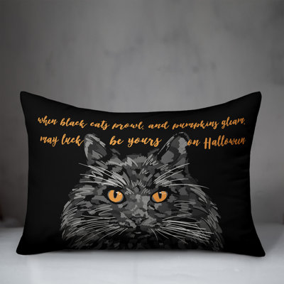  May Luck Be Yours on Halloween Lumbar Pillow