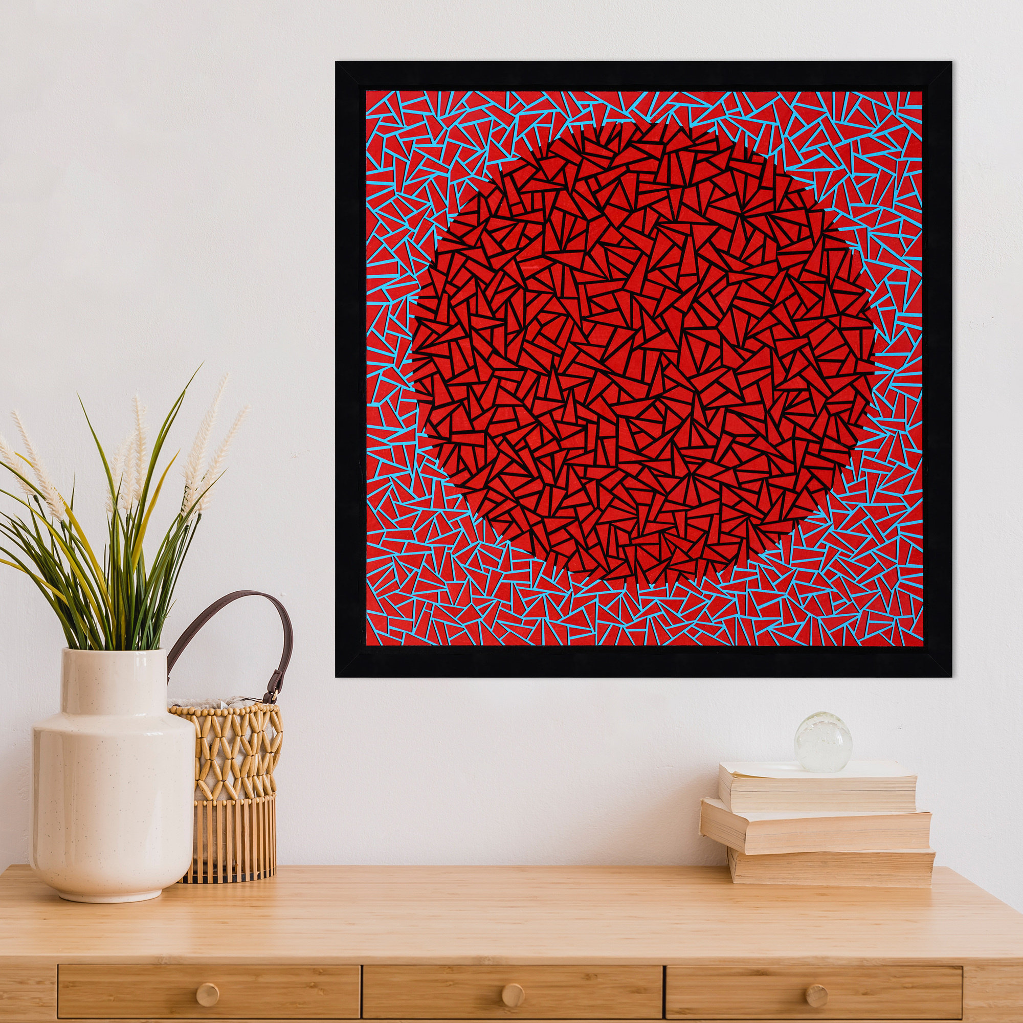 Gods Navel by Alex Dunn, Black, 21" H x 21" W x 1" D