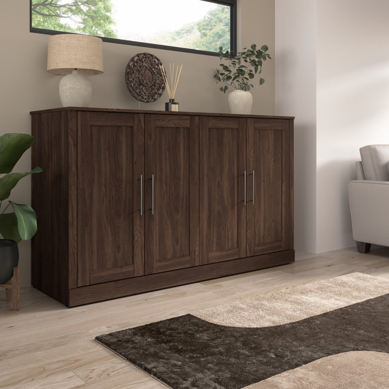 Armoire-lit avec matelas Arlex Murphy, Grand, Brun