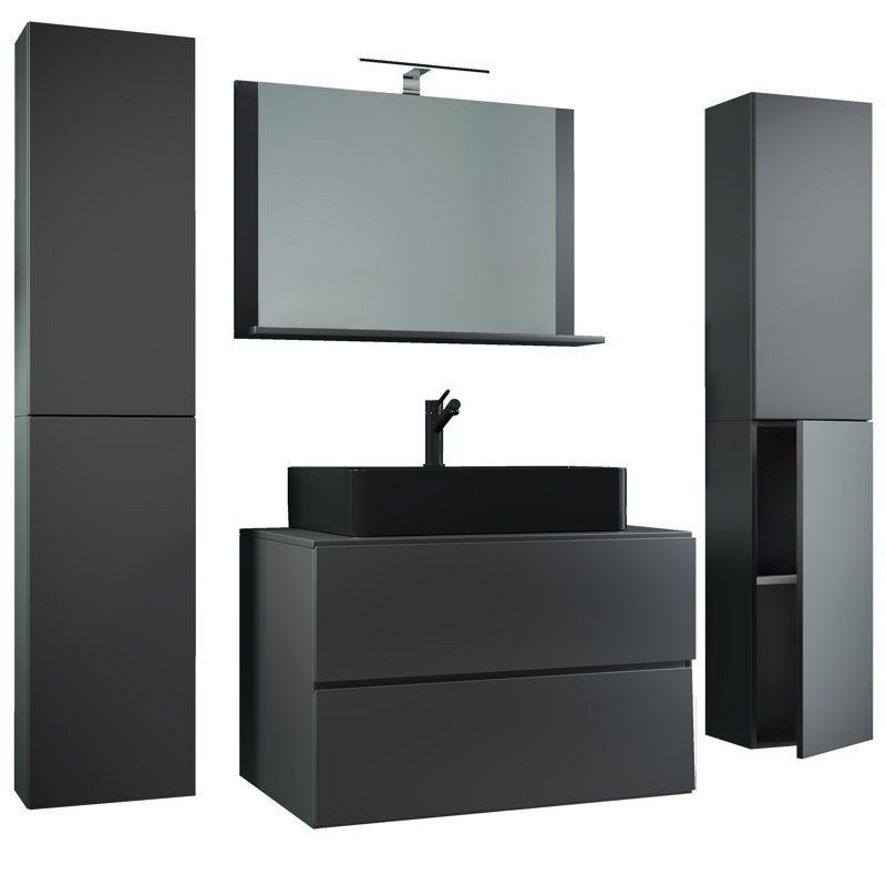 Bathroom Furniture Suite, Black
