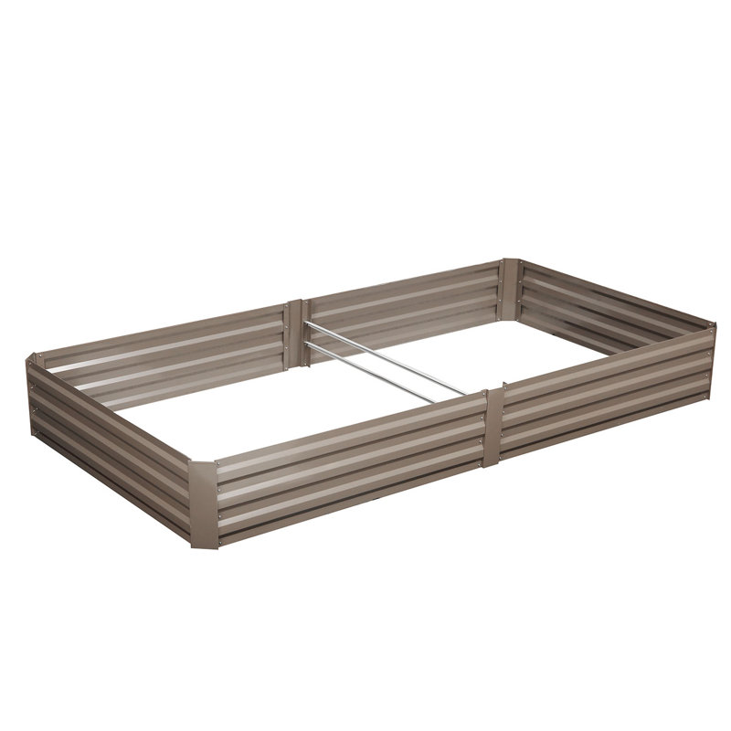 Lit de jardin surélevé Madelyn, H 12 po x l 93 po x P 48 po, gris