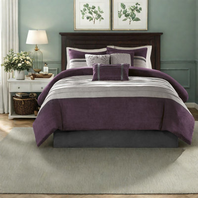 Ensembles de literie en faux suède doux, californien mauve contemporain