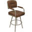 Tabouret pivotant rembourré avec structure en métal Northerly-744556361-768274259