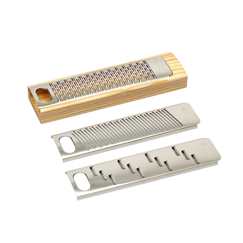 Râpe multi-fonctions en bois véritable Gratta, Beige