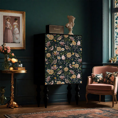 Armoire spacieuse à cinq tiroirs en pin