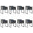 Rectangular 12 - Person Dining Set with Cushions