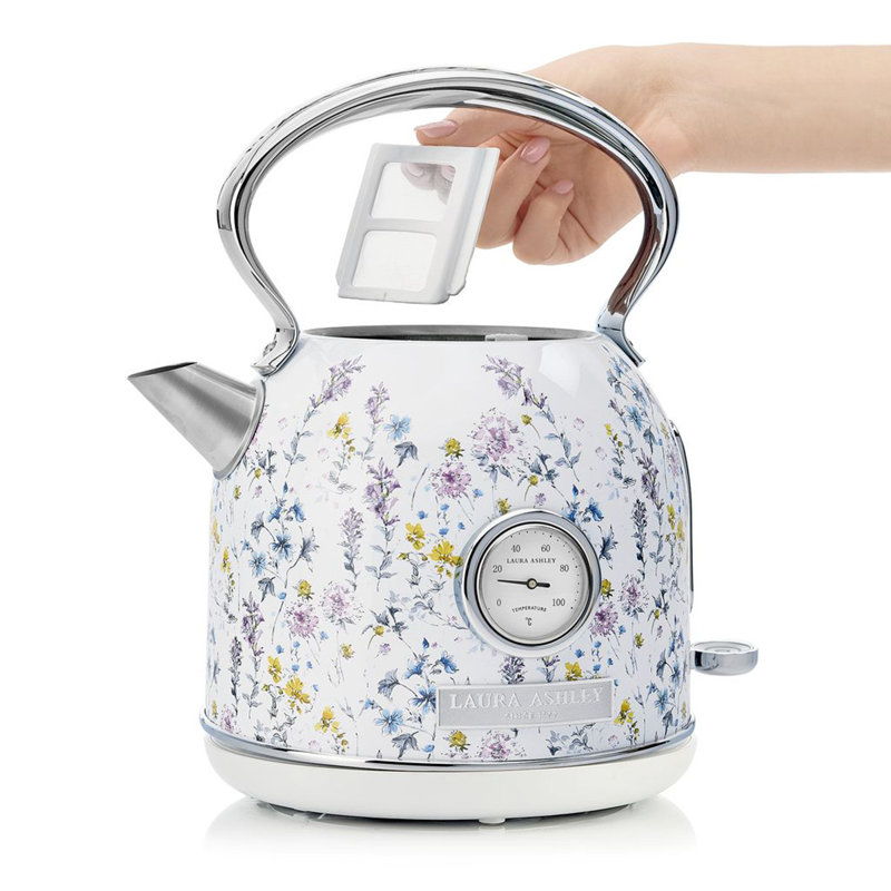 VQ Laura Ashley 1.7L Dome Kettle, Ivory