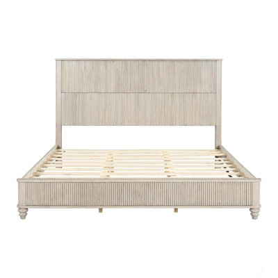Base de lit en bois massif, cadre de lit avec tête de lit, tête de lit haute en bois naturel, aucun sommier nécessaire