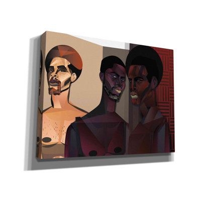 'Three Men' by Jaleel Campbell, Canvas Wall Art