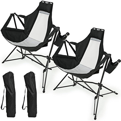 Ensemble de 2 chaises berçantes hamac