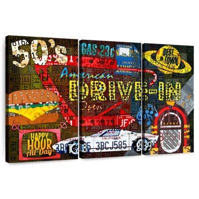 Keiraleigh American Driveins License Plate Collage