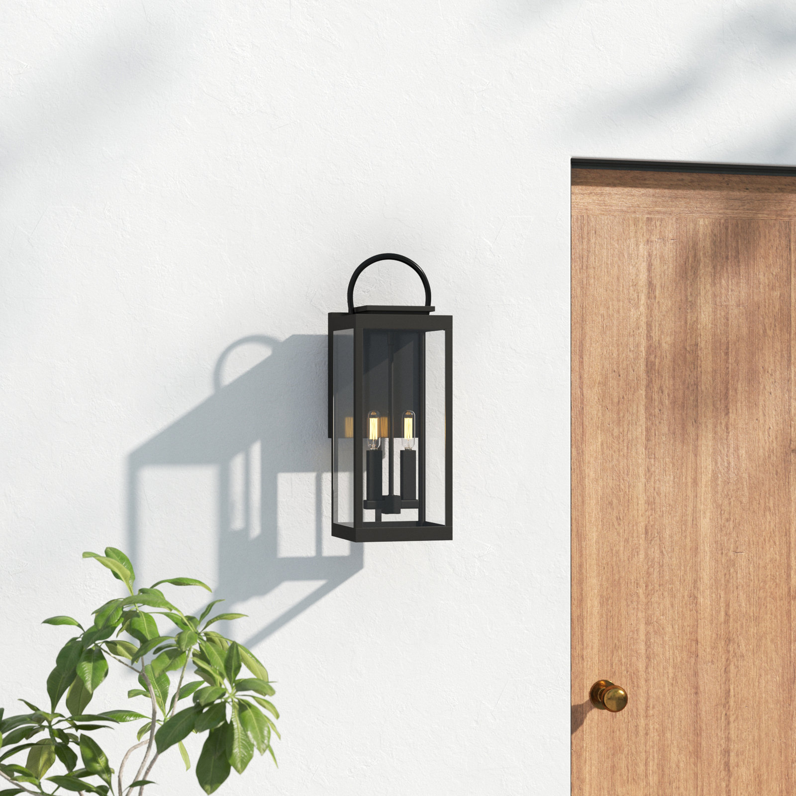 Debra 2 Light Outdoor EPMM Vivex Wall Light