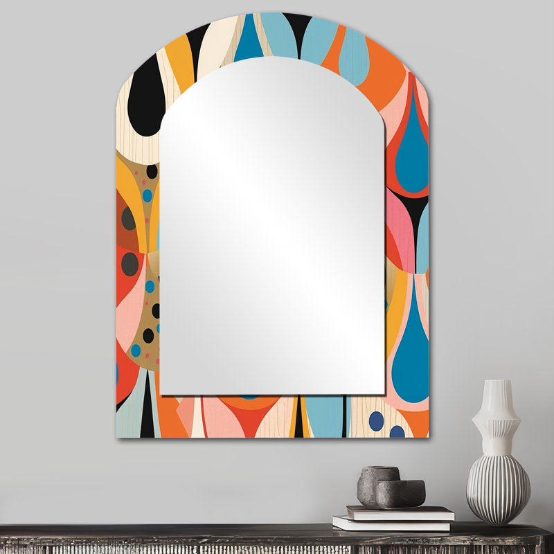 Miroir mural rétro rétro, 34 po x 25 po