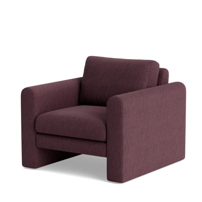 Knox Accent Chair, Performance Weave - Aubergine