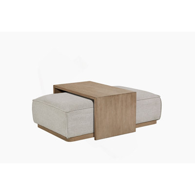 Table repose-pieds et repose-pieds - gris