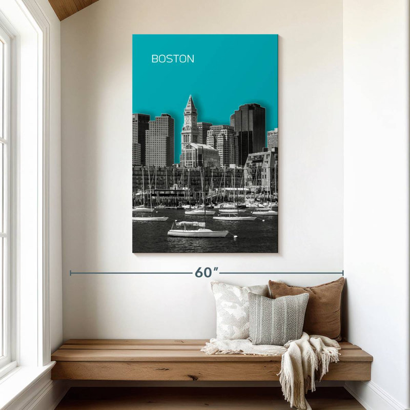 Horizon moderne de Sirci à Boston, H 48 po x l 32 po