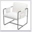 2 ensembles de 1 fauteuil avec accoudoirs suspendus et structure en métal