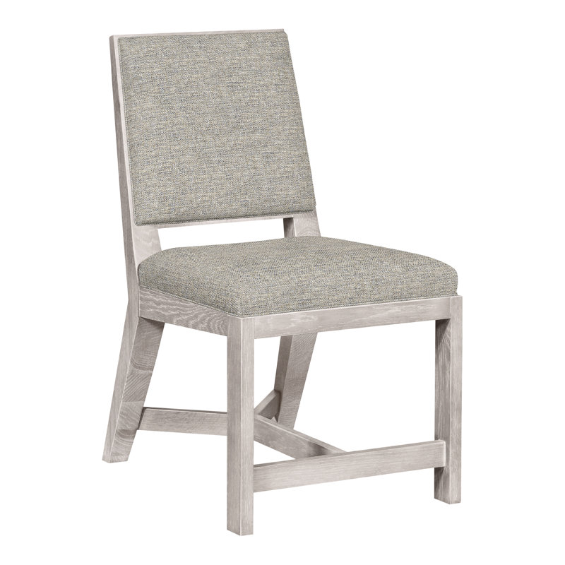 Thom Filicia Home Upholstered Back Side Chair, Impala Storm, Dove Gray