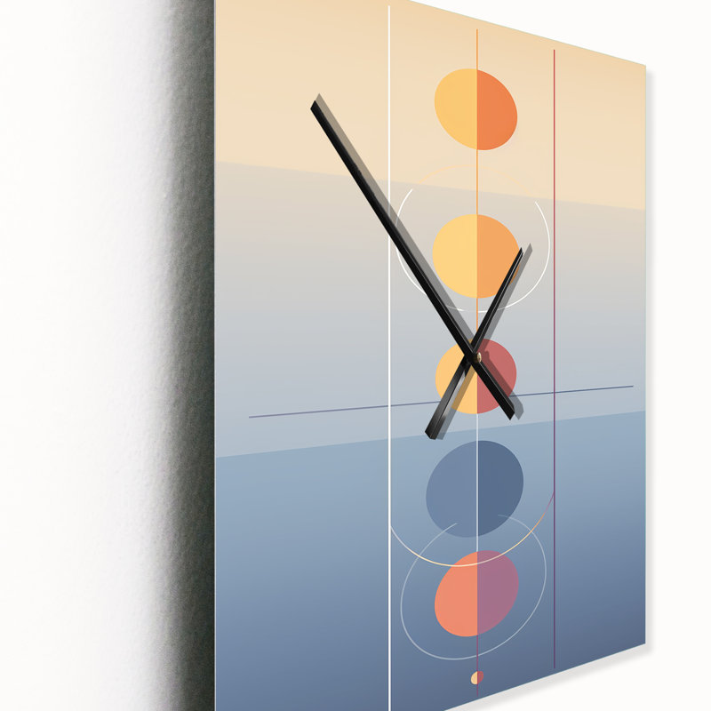 Horloge murale géométrique surdimensionnée Moon Fases, H 32 po x l 24 po x P 1 po