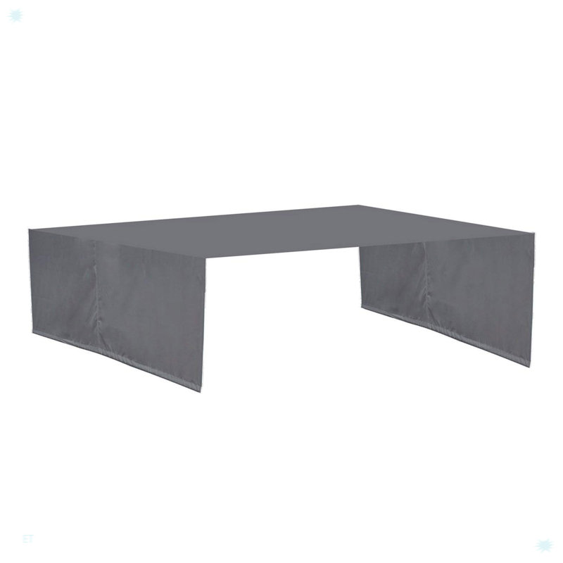 Housse de remplacement pour auvent universel pour pergola extérieure incurvée 12 pi x 9 pi, Gris