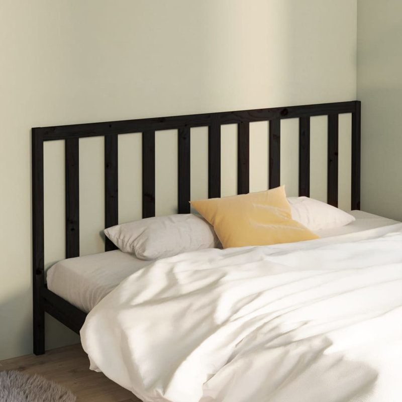 Meiners Solid Wood Headboard, 186 x 100 cm, Black
